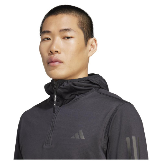 Adidas Ανδρική μακρυμάνικη μπλούζα Own the Run Winterized Hooded Half-Zip